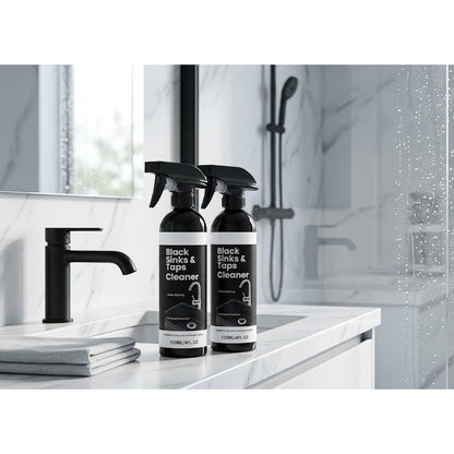 🚿Spray nettoyant anticalcaire pour éviers et robinets noirs, spray détachant les taches d'eau tenaces, nettoyant sans frottement pour robinets, éviers et surfaces de douche