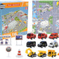 🚗 50% DE RÉDUCTION! 🎁 CALENDRIER DE L'AVENT GARÇON - 24 Jours de Chantier Miniature, Véhicules Alliés avec Outils Réalistes 👷🔧