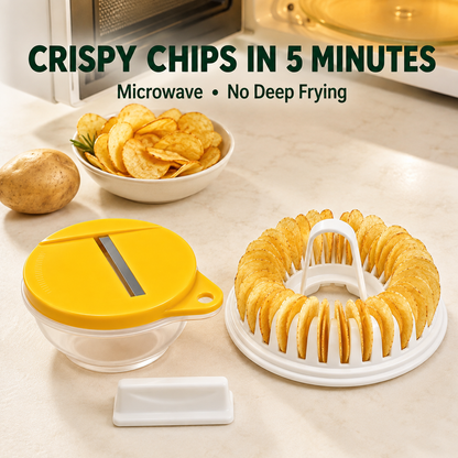 🥔 50 % DE RÉDUCTION EN CE MOMENT ! 🍟 Machine à chips de pommes de terre pour micro-ondes – sans huile, croustillantes et saines – idéale pour des en-cas faits maison 🥗✨
