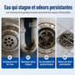 Nettoyant moussant et désodorisant pour canalisations domestiques