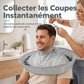 ✂️✨ Cape de coupe avec récupérateur de cheveux – Empêche les cheveux coupés de tomber sur les vêtements et le sol