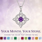 🍀 50% DE RÉDUCTION! 💎 Collier nœud celtique – Pierre de naissance, élégant & réglable ✨