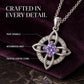 🍀 50% DE RÉDUCTION! 💎 Collier nœud celtique – Pierre de naissance, élégant & réglable ✨