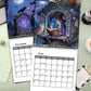 🌙🔮 Calendrier des sorcières 2027 – Calendrier mystique de 12 mois, calendrier mural « Forêt enchantée » pour les passionnés de Wicca, de sorcellerie et de magie.
