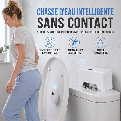 Chasse d'eau automatique sans contact pour toilettes