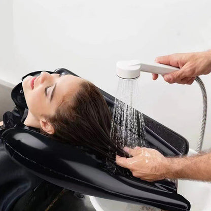 💆 PROMO FLASH : 50% DE RÉDUCTION ! Bac à Shampoing Gonflable Portable – Coussin Cervical Ergonomique, PVC Doux Hypoallergénique & Ultra-Léger 155 g for un Lavage des Cheveux Confortable au Lit ou en Fauteuil ✨🚿