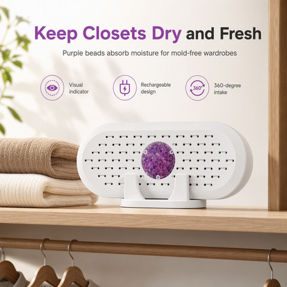 💧 PROMO LIMITÉE -50% ♻️ Mini Déshumidificateur Réutilisable — Garde les Armoires Sèches