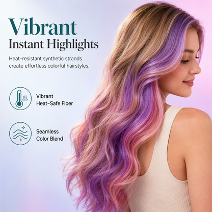 💇‍♀️ Extensions de mèches colorées – De la couleur instantanée sans coloration