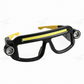 👓📏 Lampe frontale LED rechargeable (style lunettes) | 5 modes : COB (fort/faible) et laser blanc (fort/faible) | Capteur de mouvement | Étanche | USB | Lunettes de sécurité incluses | -50 % !