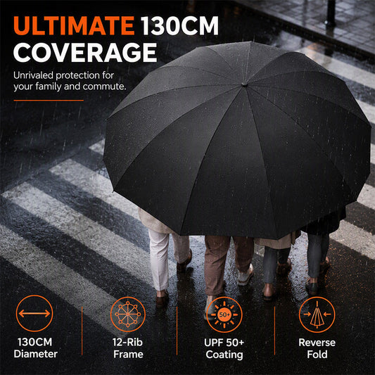 Parapluie pliant extra-large coupe-vent