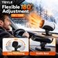 Chauffage et dégivreur portable pour voiture avec socle pivotant à 360 degrés