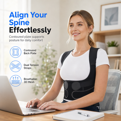 📢 -50 % ! 🧍 Correcteur de posture dorsale réglable pour adultes