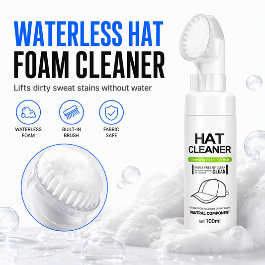 Mousse nettoyante sans rinçage pour chapeaux, idéale pour éliminer la transpiration et les taches.