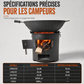 🎁 Nouveautés 2026 : -50%💥 Réchaud de camping en acier carbone robuste – Bois & charbon, circulation d'air améliorée, table de cuisson 3-en-1 🍳
