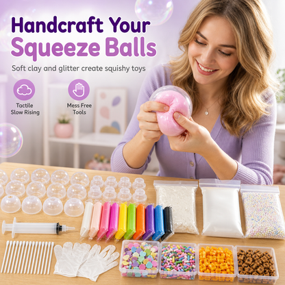 Kit de bricolage pour fabriquer une balle anti-stress en argile, jouet fait main pour enfants