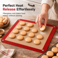Tapis de cuisson antiadhésif en silicone, résistant à la chaleur, en fibre de verre, pour macarons et pâtisseries