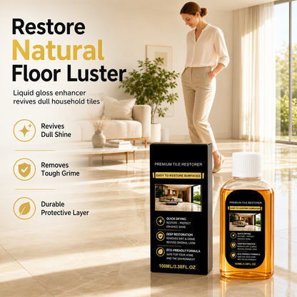 🥳VENTE PHARE 2026🥳 Produit de restauration et de polissage pour carrelages et sols – élimine la saleté en profondeur, comble les micro-rayures et redonne un éclat miroir. Séchage rapide, idéal pour le carrelage et les sols durs ! 🛡️✅