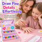 💅 Kit de 12 marqueurs de nail art pour enfants – Double pointe pinceau et fine, 12 couleurs vives, séchage rapide sans lampe UV