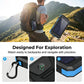 Batterie externe solaire avec double lampe torche et boussole
