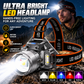 Lampe frontale LED ultra-lumineuse rechargeable avec détecteur de mouvement