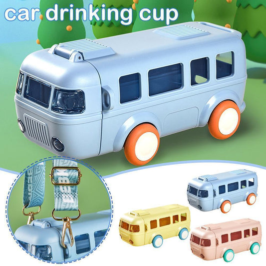 🧃🚒🚒2023 HOT SALE Toy Bus Water Bottle with shoulder strap🔥🔥free shipping