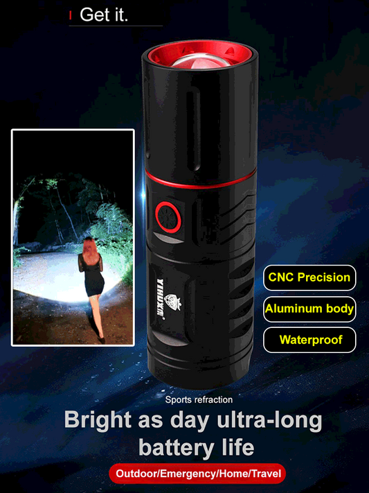 ✨Time-limited special offer✨Telescopic Zoom Long-Range Outdoor Bright Flashlight