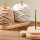 Wood Spinning Yarn Holder with Twirling Mechanism