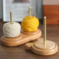 Wood Spinning Yarn Holder with Twirling Mechanism