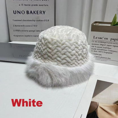 🎁Warm Gift 👒- Women's Warm Fashion Synthetic Rabbit Fur Fisherman Hat