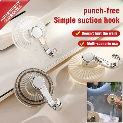 Powerful suction cup hooks no punching