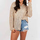 Fashionable Sequin Long Sleeve Turn-down Collar Casual Shirt