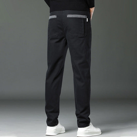 Ideal Gift - Men's Casual Stretch Straight Leg Pants with Large Pockets
