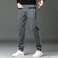 Ideal Gift - Men's Casual Stretch Straight Leg Pants with Large Pockets