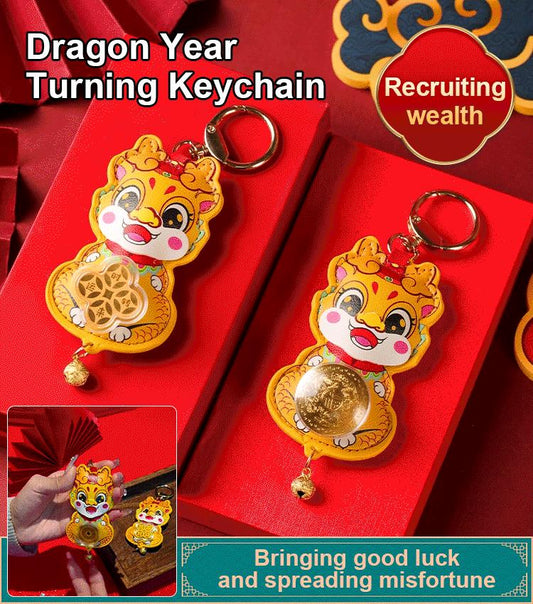 Lucky Dragon Year Keychain for Prosperity and Good Fortune