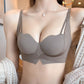 Comfortable Gathering Large-Looking No Steel Ring Bra