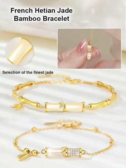 [Good Luck] Hetian Jade Bamboo Bracelet for Women